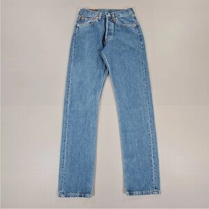 Vintage Levis 501 Womens Jeans Blue W25 L32 Straight Leg Denim 90s Y2K